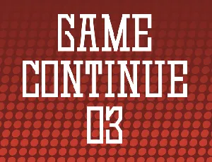 Game Continue 03 font