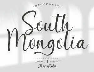 South Mongolia font