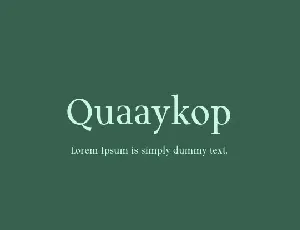 Quaaykop Family font