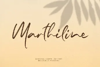 Marthiline HandBrush font