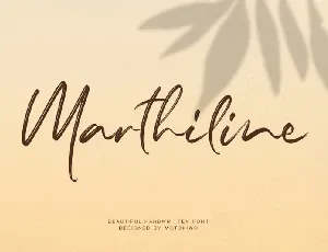 Marthiline HandBrush font