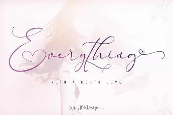 Everything Calligraphy font