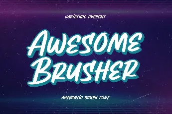 Awesome Brusher font