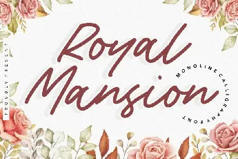 Royal Mansion Monoline Calligraphy font