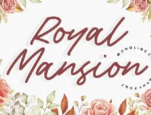 Royal Mansion Monoline Calligraphy font