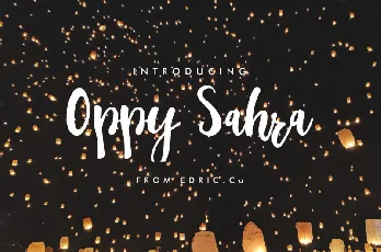 Oppy Sahra Script font