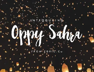 Oppy Sahra Script font