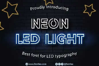 Neon Led Light font