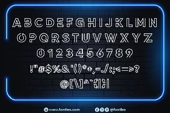 Neon Led Light font