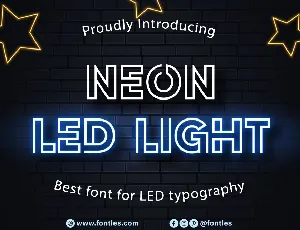 Neon Led Light font