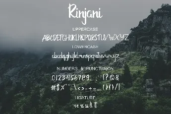 Rinjani font