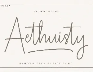 Aethuisty font