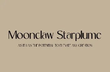 Moonclaw Starplume font