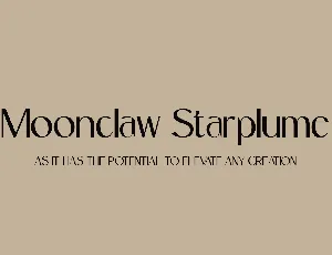 Moonclaw Starplume font