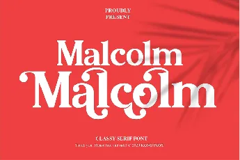 Malcolm Classy Serif font