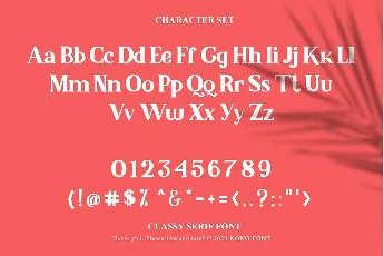 Malcolm Classy Serif font