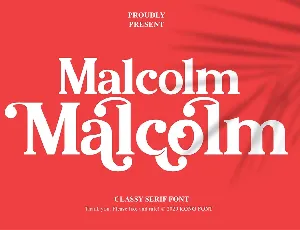 Malcolm Classy Serif font