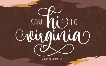 Hi Virginia Calligraphy font