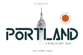 PORTLAND font