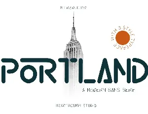 PORTLAND font