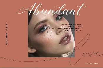 Abundant Script font