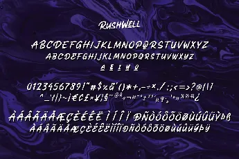 Rushwell font