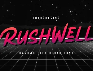 Rushwell font