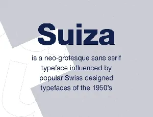 Suiza Family font