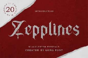 Zepplines Blackletter Typeface font