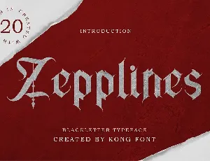 Zepplines Blackletter Typeface font