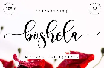 Boshela Calligraphy font