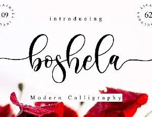 Boshela Calligraphy font