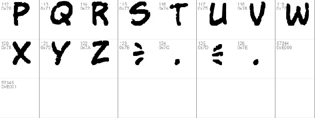 VTC Stressed Hand font