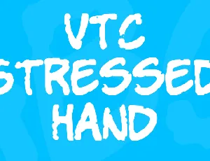 VTC Stressed Hand font