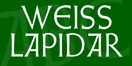 Weiss Lapidar font