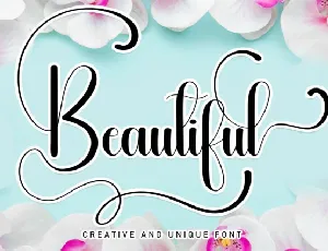 Beautiful Script Typeface font