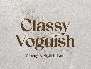 Classy Voguish font