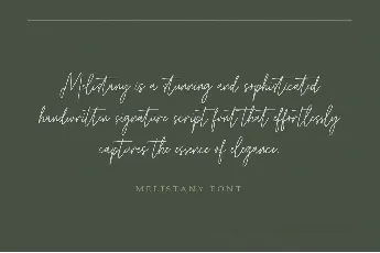 Melistany font