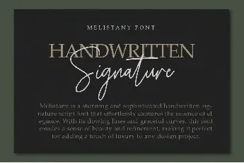 Melistany font