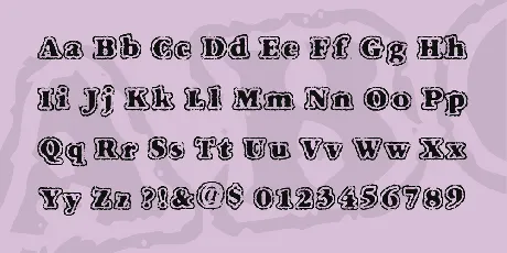 VTC Fuzzy Punky Slippers font