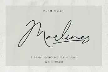 Marlines Signature font