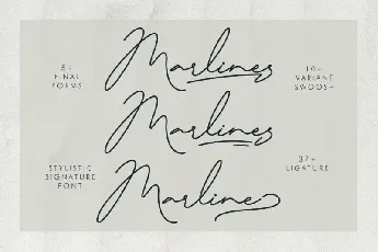 Marlines Signature font