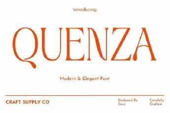 Quenza font