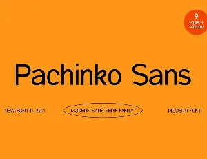 Pachinko Sans Family font