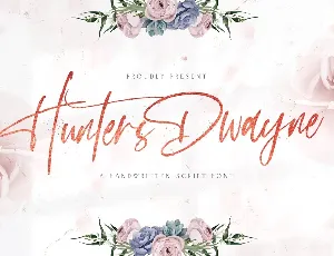 Hunthers Dwayne Handwritten Signature font