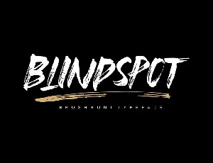 Blindspot Brush font