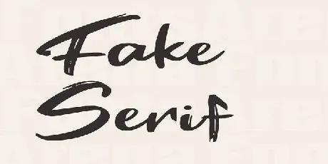 Fake Serif font