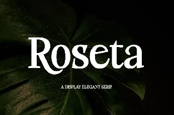 Roseta Display font