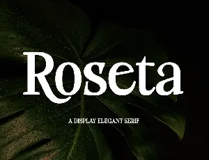 Roseta Display font