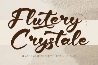 Flutery Crystale font